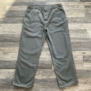 42x34 Carhartt Duck Canvas Utility Work Pants Men’s Green Loose Fit B11 MOS